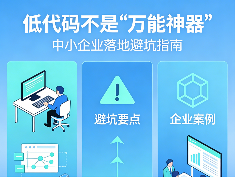 別再被忽悠了！低代碼不是“萬能神器”，中小企業落地避坑指南